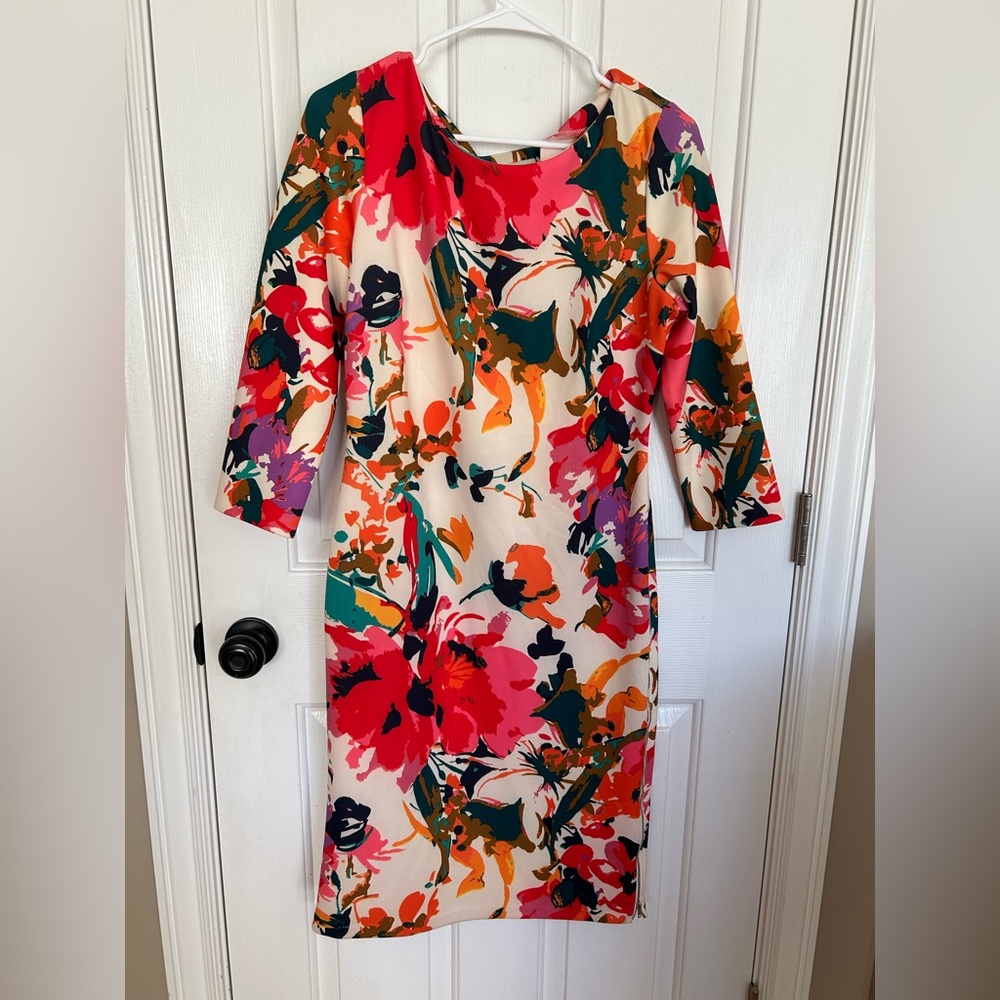 ECI Dress with Bold Floral Print